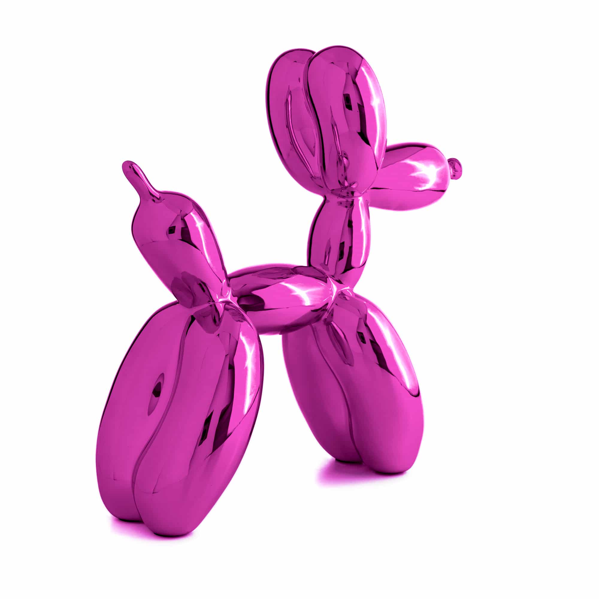 Medium Metallic Cameo-Pink Balloon Dog Sculpture